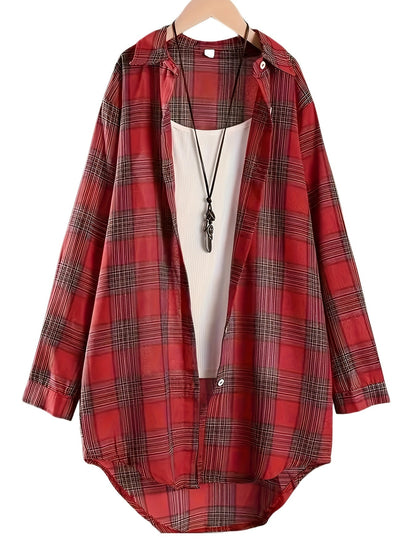 Women's Plaid Shirt - Short Sleeve – Sizes S–XXL detail view