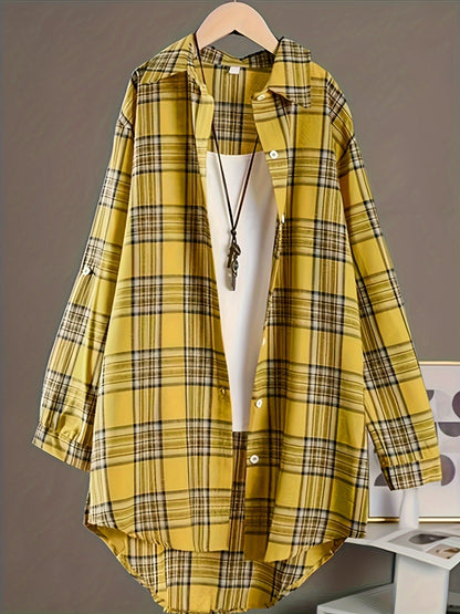 Women's Plaid Shirt - Short Sleeve – Sizes S–XXL detail view
