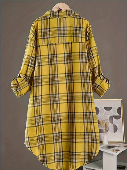 Women's Plaid Shirt - Short Sleeve – Sizes S–XXL detail view