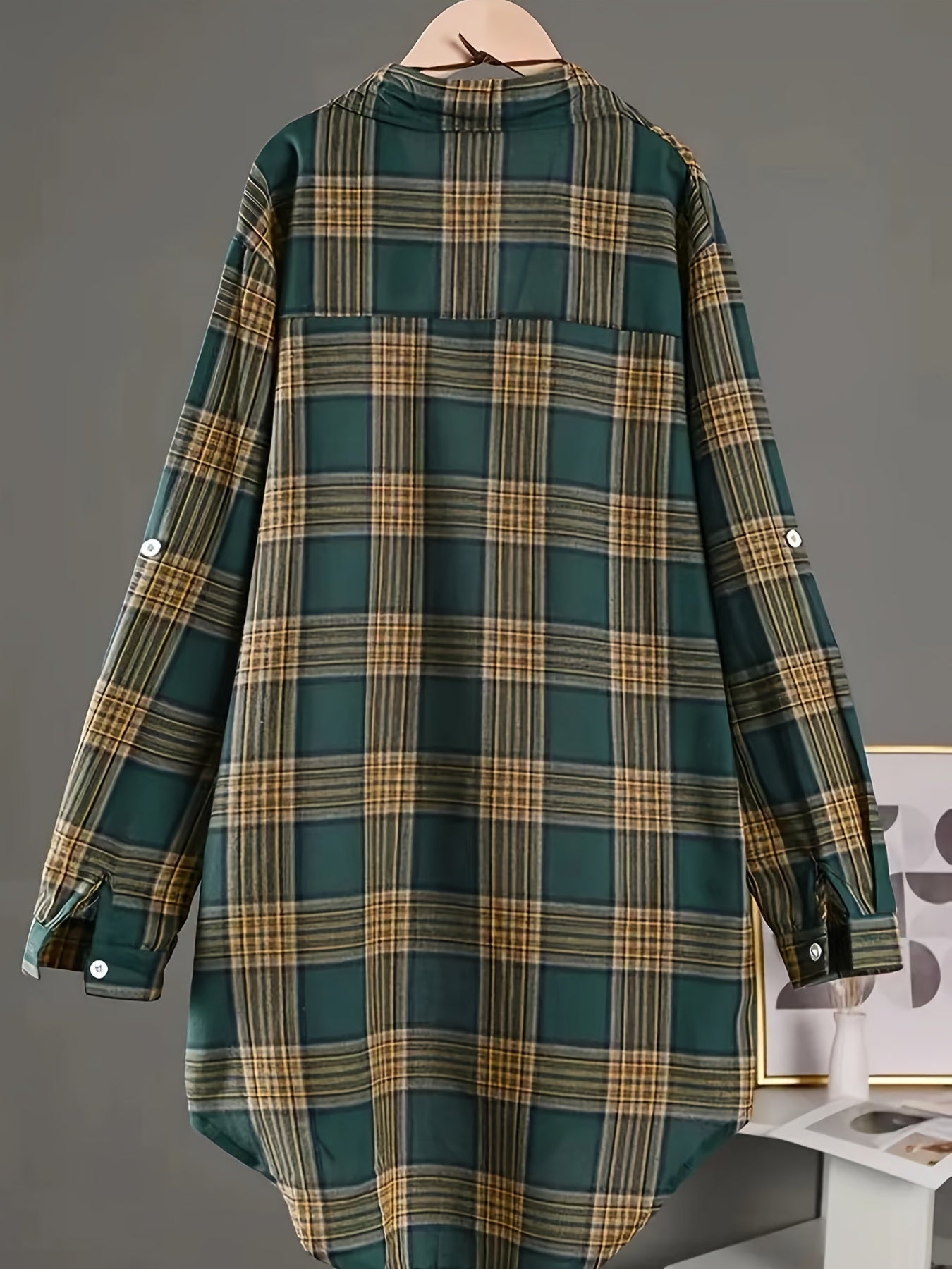 Women's Plaid Shirt - Short Sleeve – Sizes S–XXL detail view