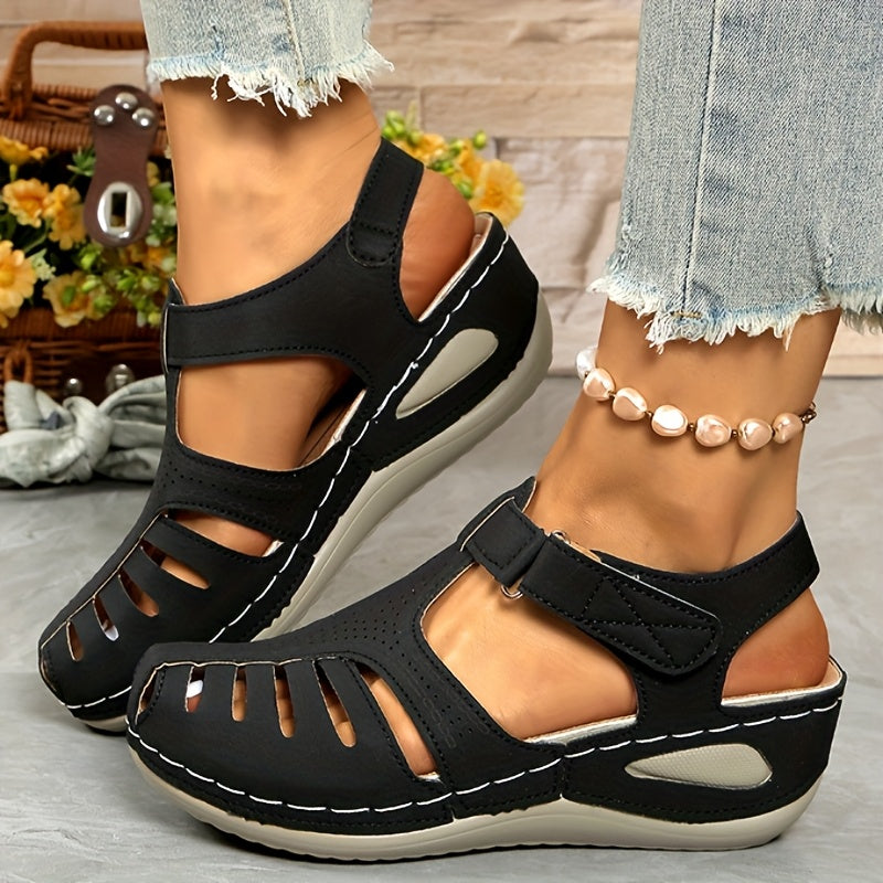 Women's Platform Sandals – Breathable Lace-Up for Everyday Wear – Black option – view 2