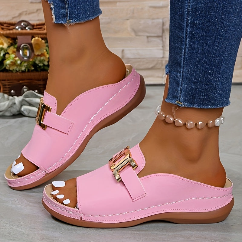 Women's Platform Sandals - Breathable Mesh & Cushioned Comfort – Pink option – main product image