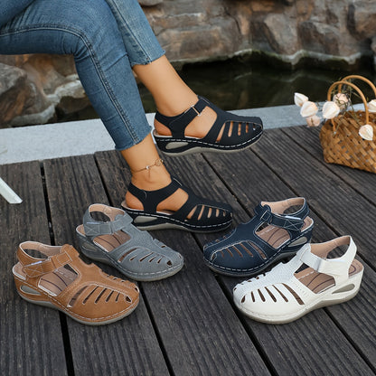 Women's Platform Sandals – Comfort Fit for Everyday Wear – Black / Dark Brown – main product image