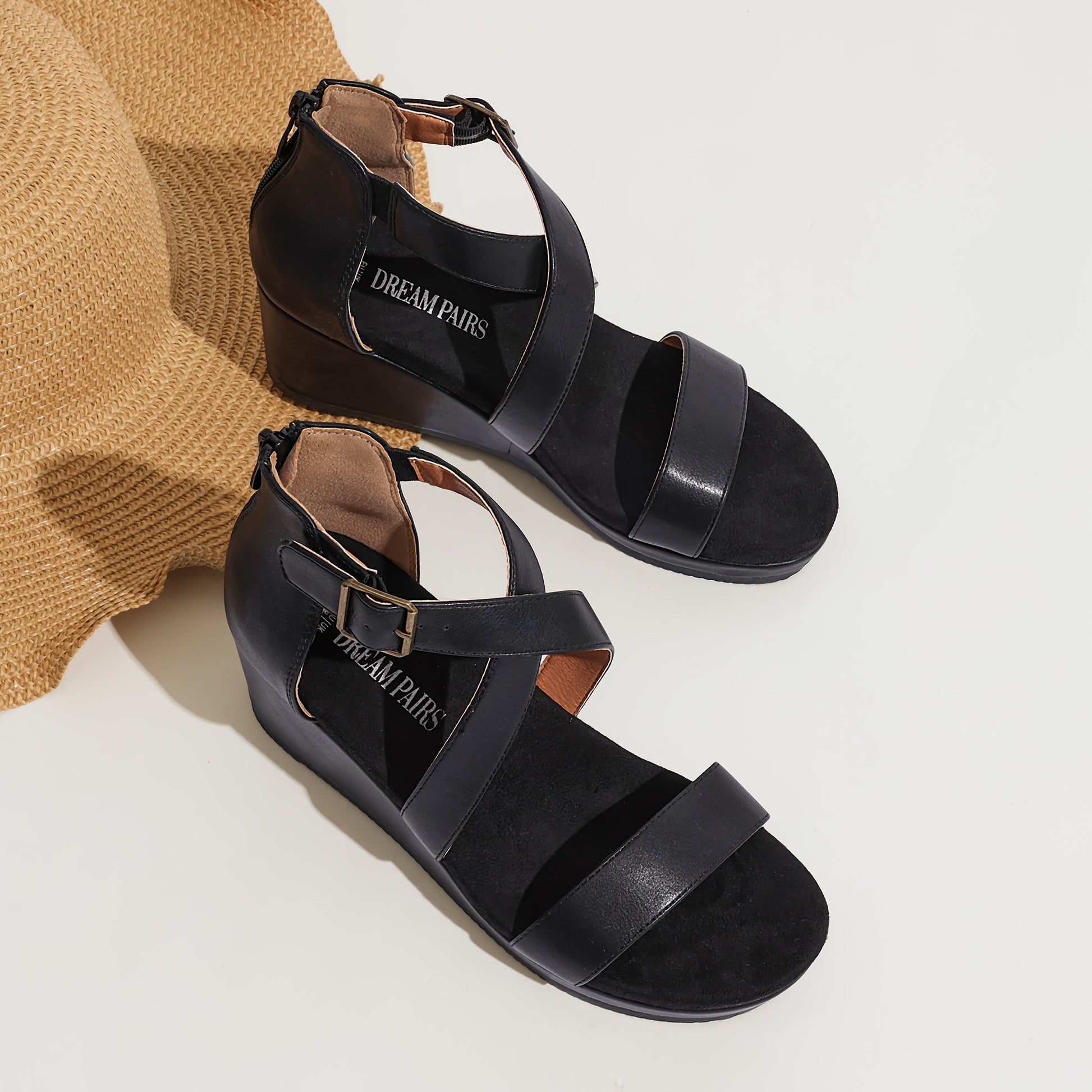 Women's Platform Sandals – Cushioned Comfort Outdoor & Travel 29 – Black option – view 3