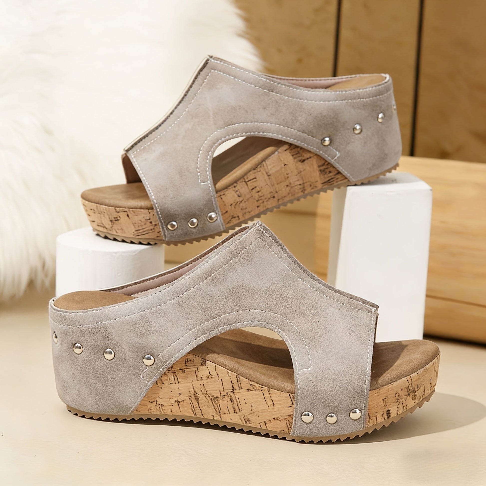 Women's Platform Sandals – Cushioned for Summer & Beach – Black option – view 4