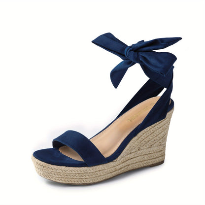 Women's Platform Sandals - Lace-Up Platform Sole for Outdoor & – Black Floral – view 13