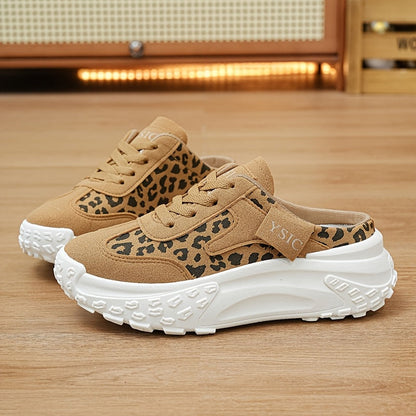 Women's Platform Sandals – Lace-Up Platform Sole for Outdoor & – Khaki / White – main product image