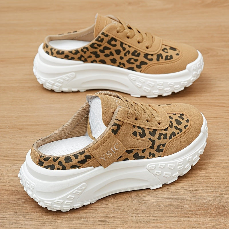 Women's Platform Sandals – Lace-Up Platform Sole for Outdoor & – Khaki / White – view 2