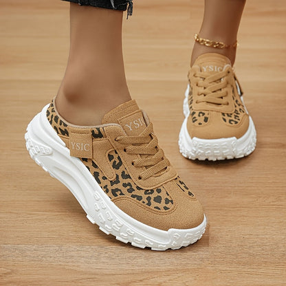 Women's Platform Sandals – Lace-Up Platform Sole for Outdoor & – Khaki / White – view 5