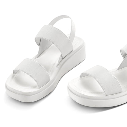 Women's Platform Sandals - Non-Slip Sole & Cushioned Comfort – White option – view 3