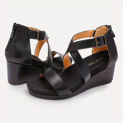 Women's Platform Sandals – Platform Sole for Everyday Wear – Camel – view 7