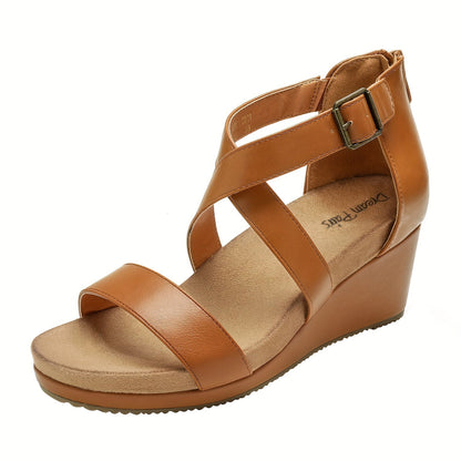 Women's Platform Sandals – Platform Sole for Everyday Wear – Camel – view 13