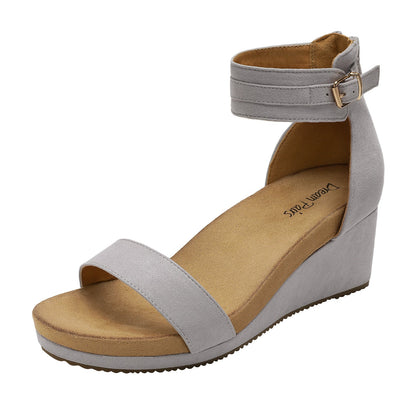 Women's Platform Sandals - Plush Lined & Cushioned Comfort – Black option – view 7