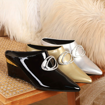 Women's Platform Sandals – Slip-On for Everyday Wear – White – view 3