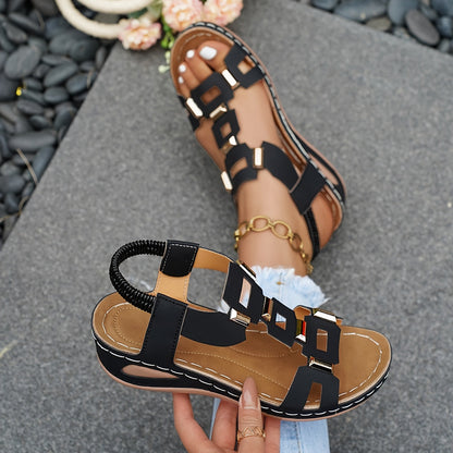 Women's Platform Sandals – Slip-On for Summer & Beach – Sizes US 5.5–US 11 – Black option – view 3