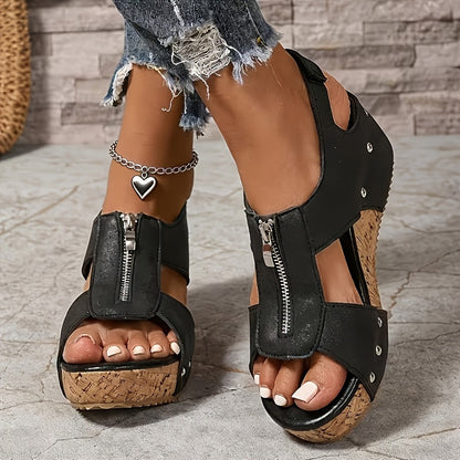 Women's Platform Sandals – Slip-On Platform for Summer & Beach – Brown option – view 5