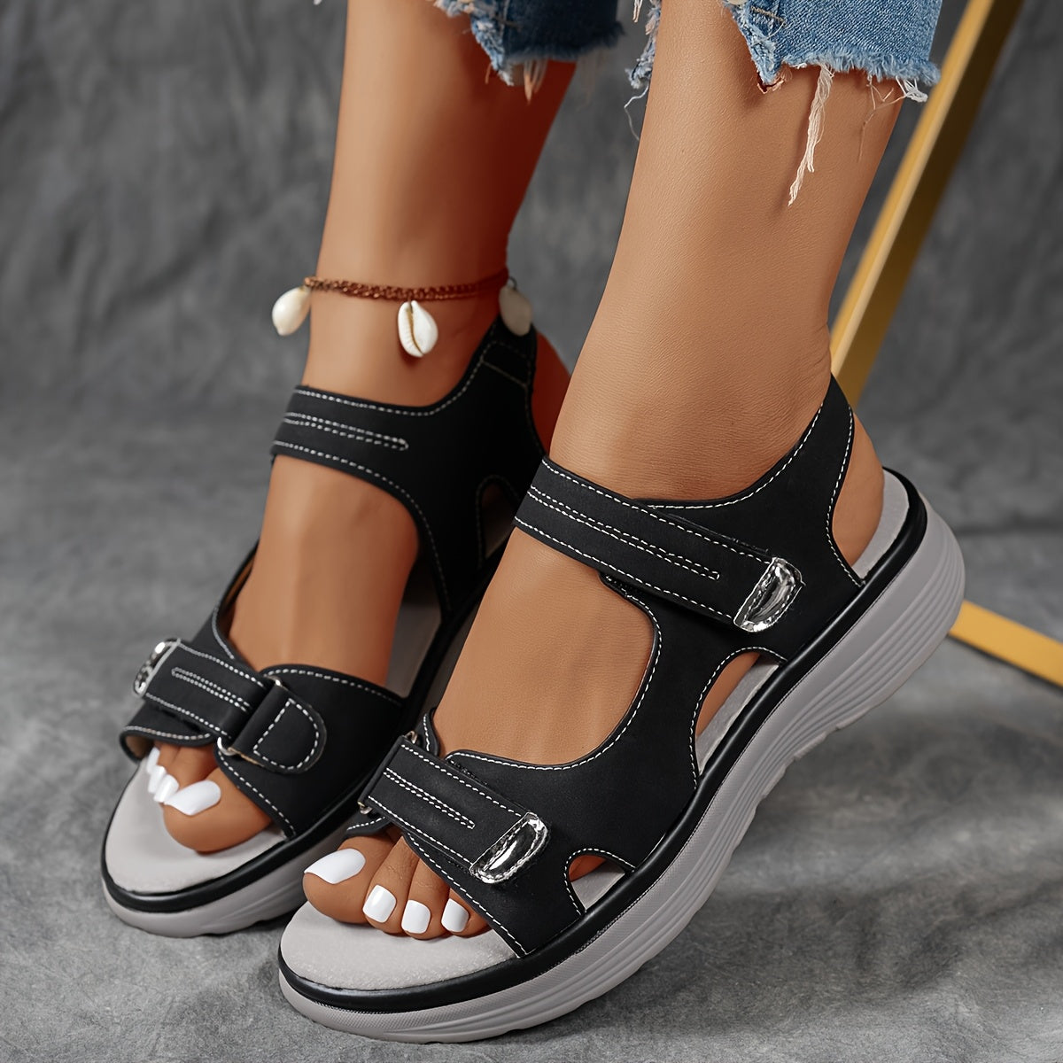 Women's Platform Sandals – Wide Fit Cushioned for Everyday Wear – view 6