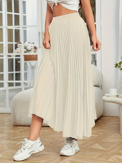 Women's Pleated Skirt Multipack – Women's 3-Pack Pleated Skirts - Elastic-Waist detail view