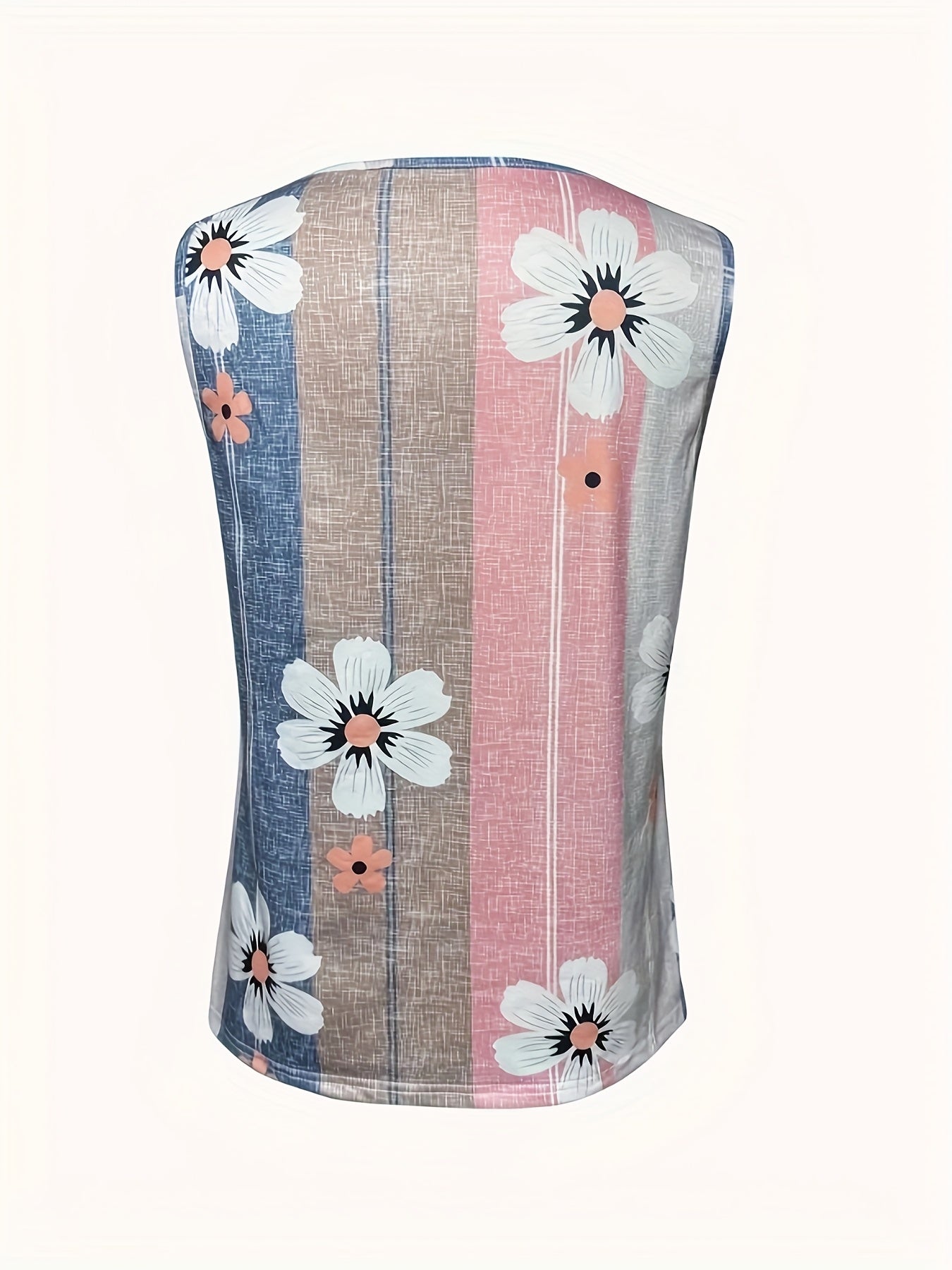 Women's Pleated Tank Top - Square Neck Sleeveless detail view