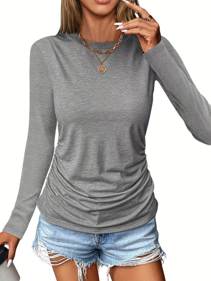 Women's Pleated Three-Piece Outfit Set - Long Sleeve detail view