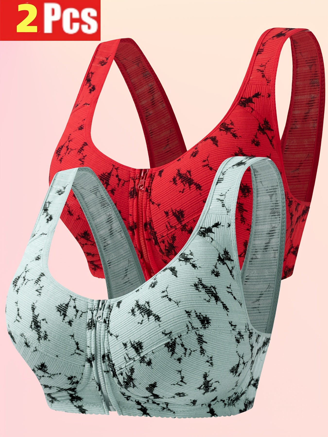 Women’s Plus Size 2-Pack Front Closure Wireless Seamless Bra - Easy Front Fastening detail view