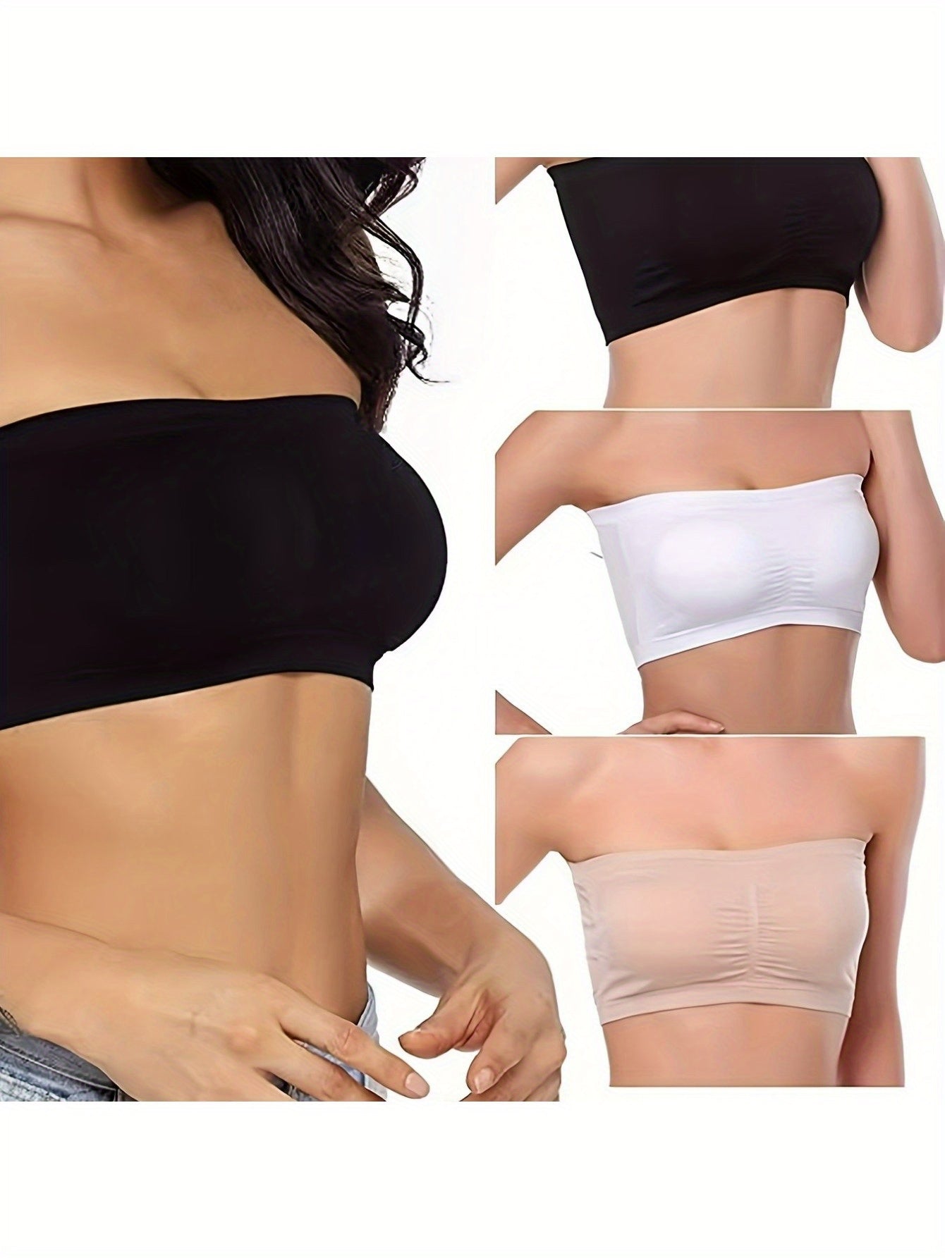 Women’s Plus Size 3-Pack Bra - Breathable Daily Comfort detail view