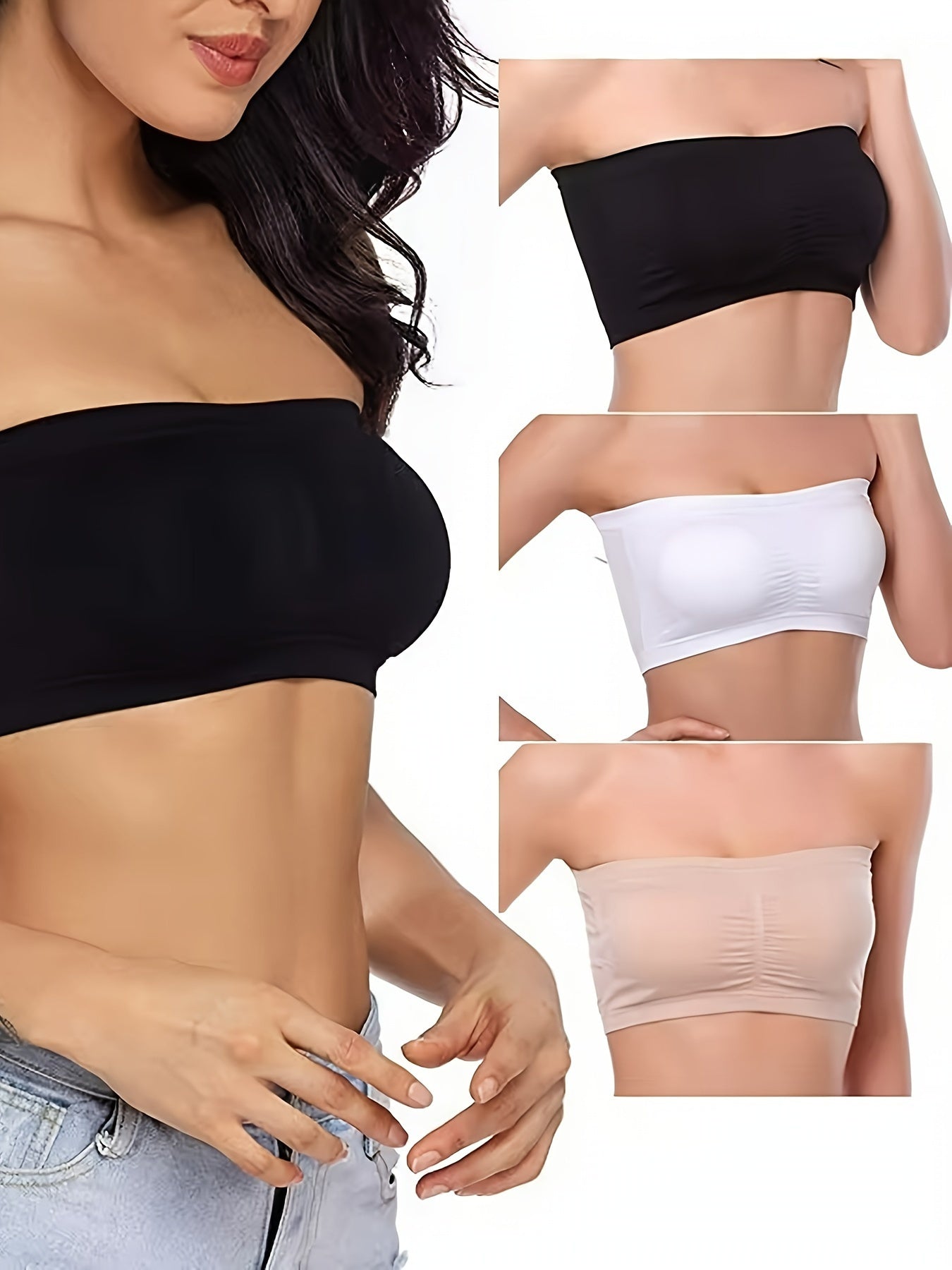 Women’s Plus Size 3-Pack Bra - Breathable Daily Comfort detail view