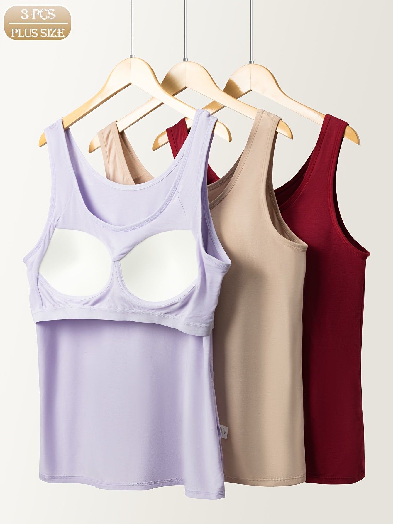 Women’s Plus Size 3-Pack Wireless Seamless Bra - Lace Detail Comfort – main product image