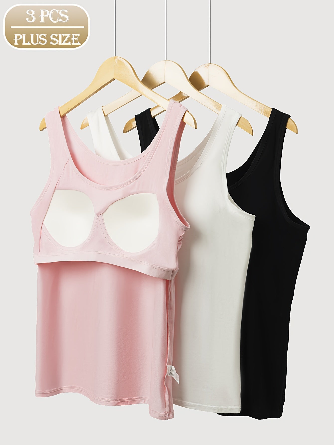 Women’s Plus Size 3-Pack Wireless Seamless Bra - Lace Detail Comfort – view 2