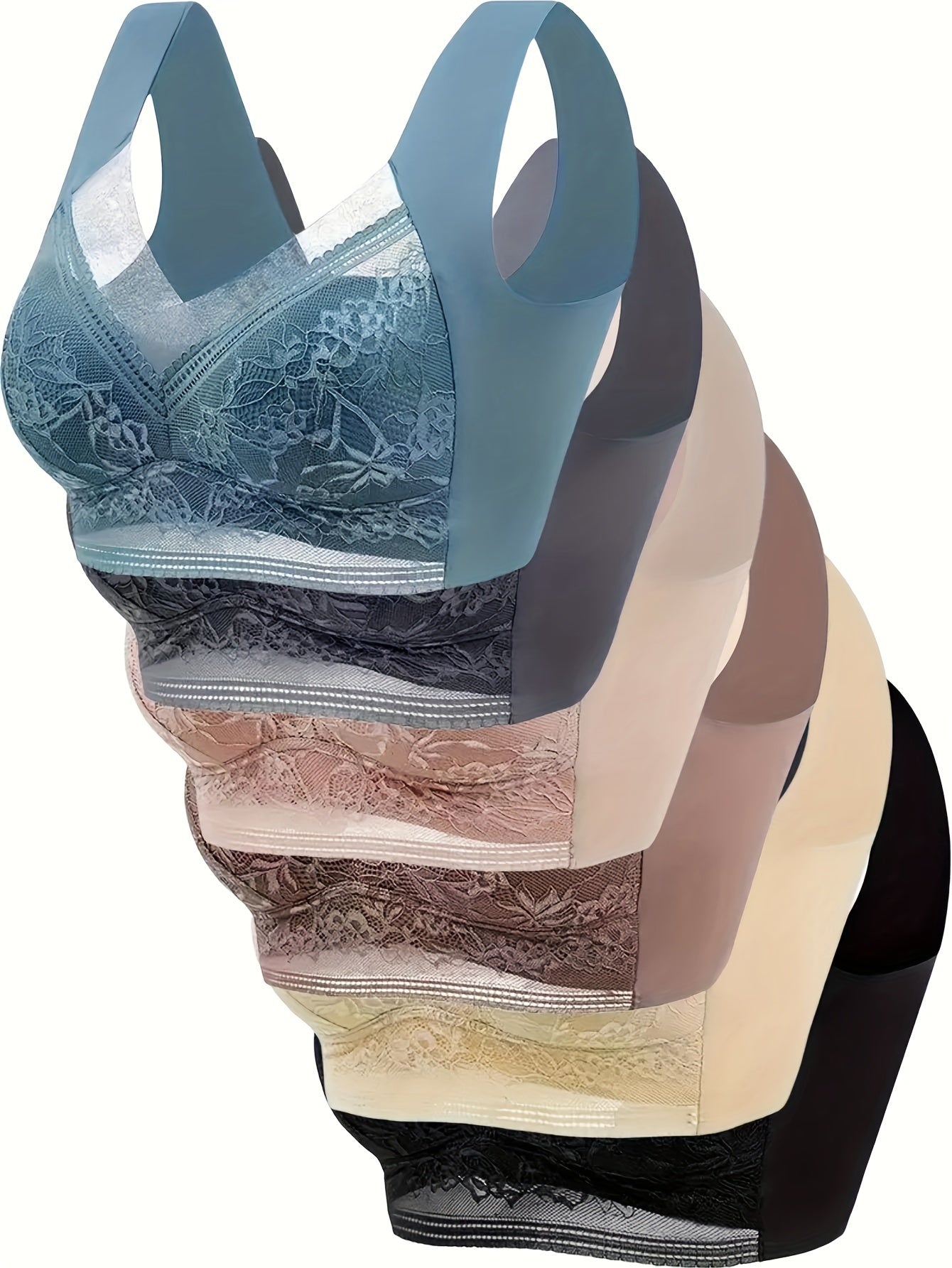 Women’s Plus Size 4-Pack Seamless Bra - Lace Detail Comfort detail view