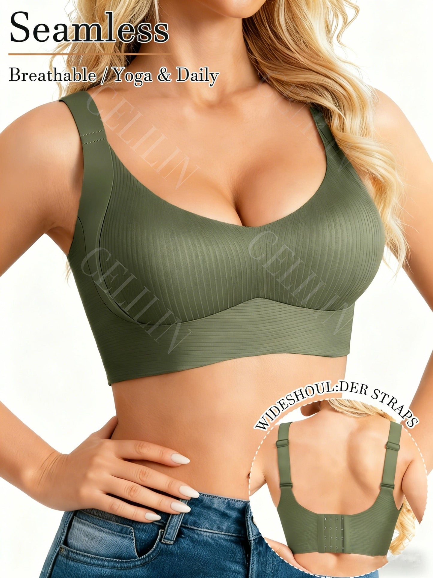Women’s Plus Size 4-Pack Seamless Bra - Smooth No-Show Fit – 4-Pack No-Show detail view