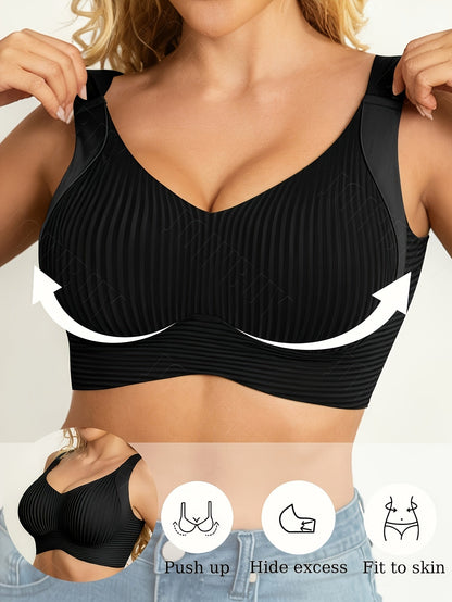Women’s Plus Size 4-Pack Seamless Bra - Smooth No-Show Fit – Colorway 97253 – view 2