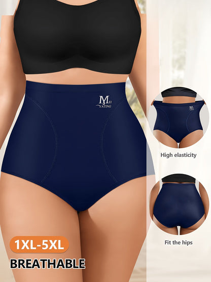 Women’s Plus Size 5-Pack High-Waist Shapewear Briefs - Tummy Control Support – Colorway 02949 detail view