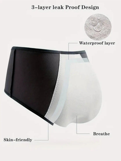 Women’s Plus Size 6-Pack High-Waist Period Briefs - Leak-Resistant Coverage detail view