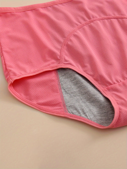 Women’s Plus Size 6-Pack High-Waist Seamless Period Briefs - Leak-Resistant Coverage detail view