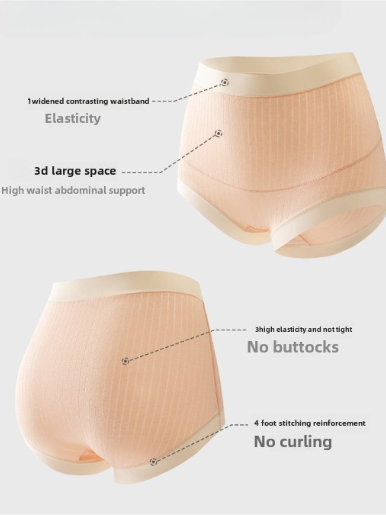 Women’s Plus Size 7-Pack High-Waist Shapewear Briefs - Tummy Control Support detail view