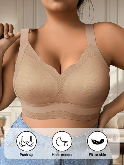 Women's Plus Size Bra - Regular Fit – White detail view