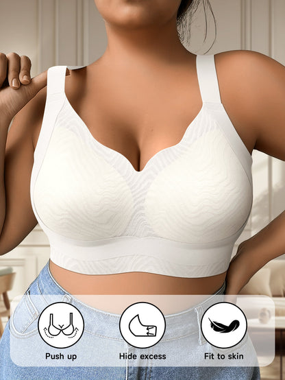Women's Plus Size Bra - Regular Fit – White detail view