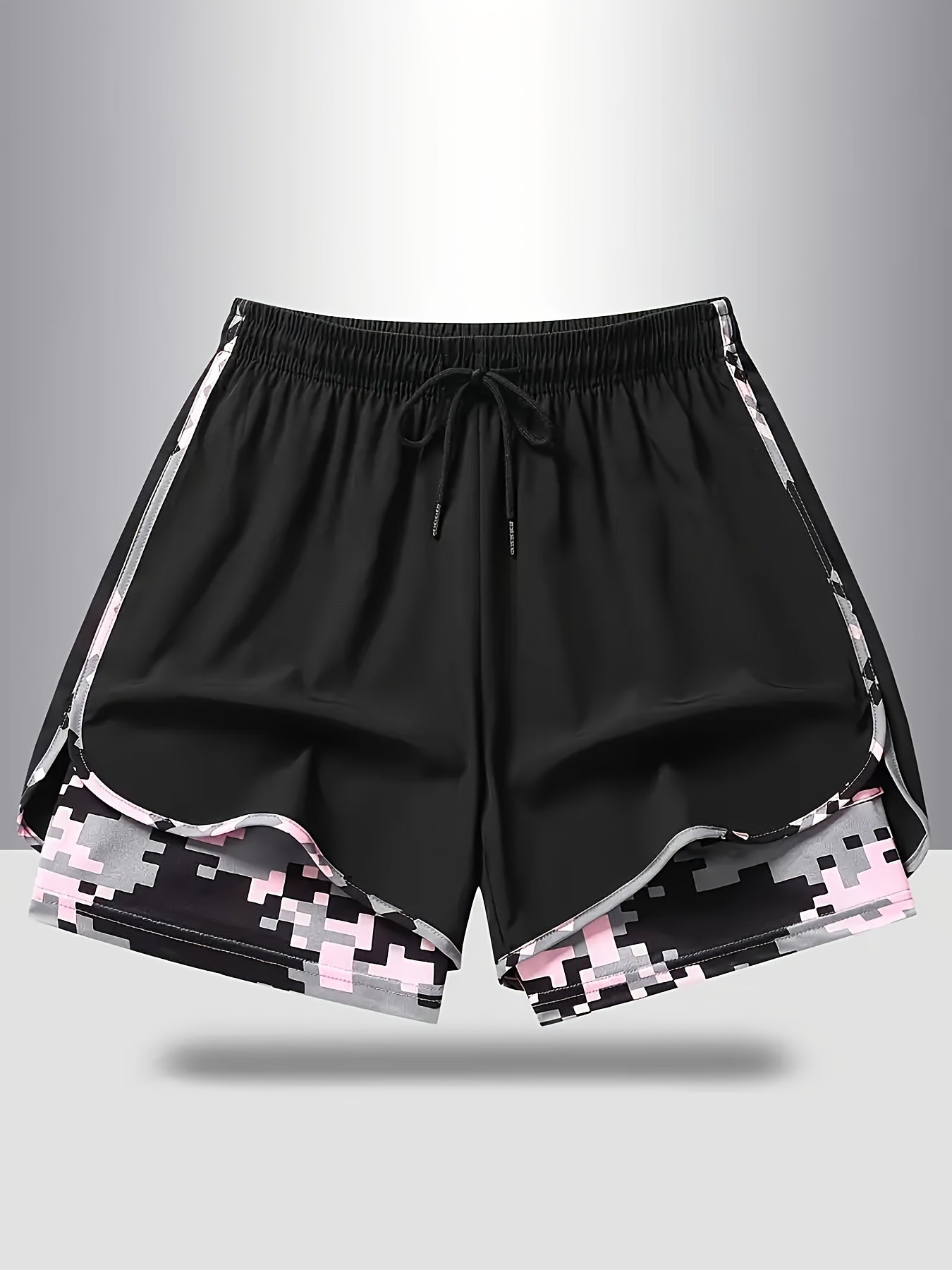 Women's Plus Size Camo Running Shorts 3-Pack detail view