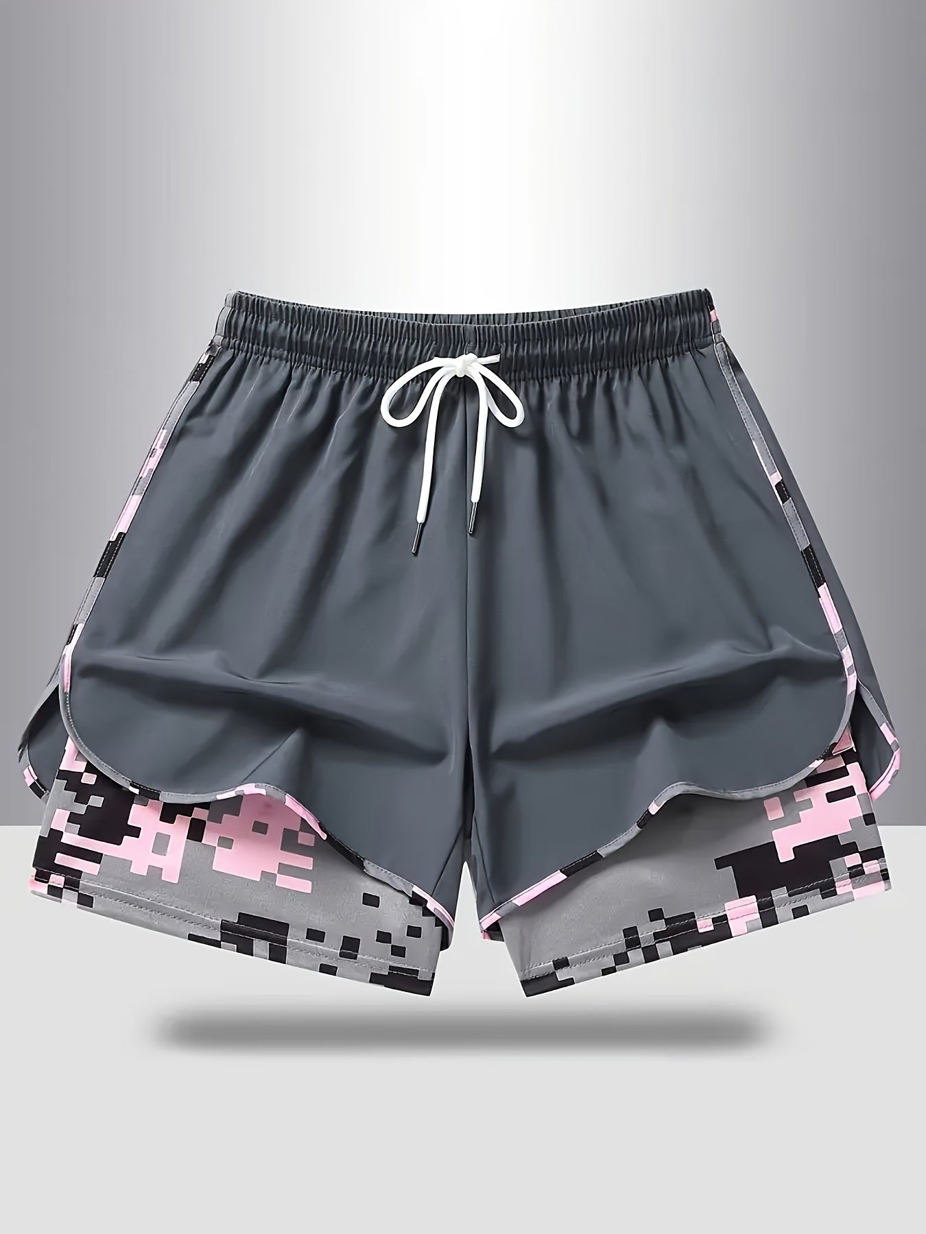 Women's Plus Size Camo Running Shorts 3-Pack detail view