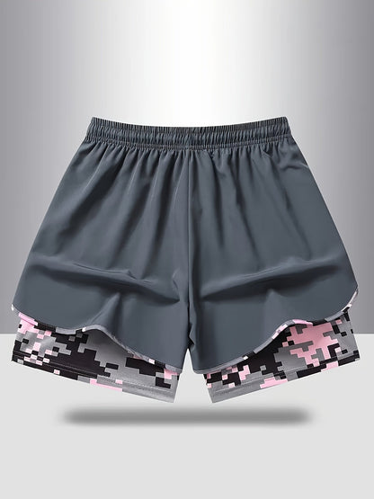 Women's Plus Size Camo Running Shorts 3-Pack detail view