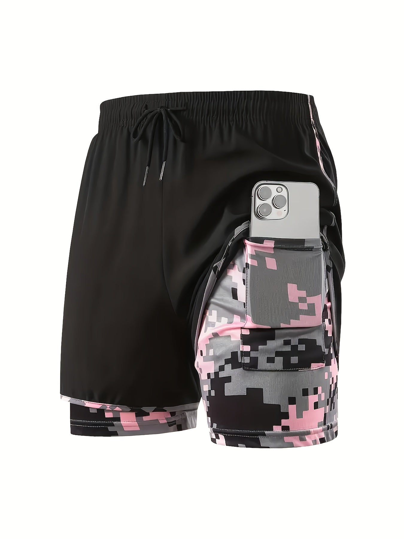 Women's Plus Size Camo Running Shorts 3-Pack detail view