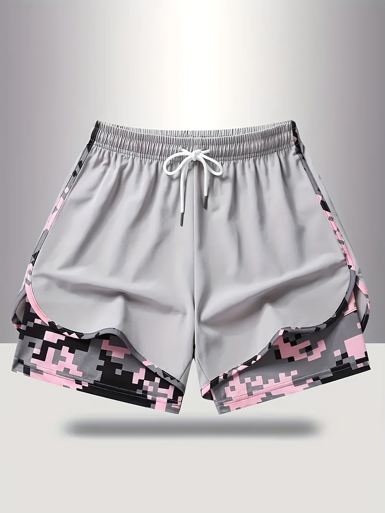 Women's Plus Size Camo Running Shorts 3-Pack detail view