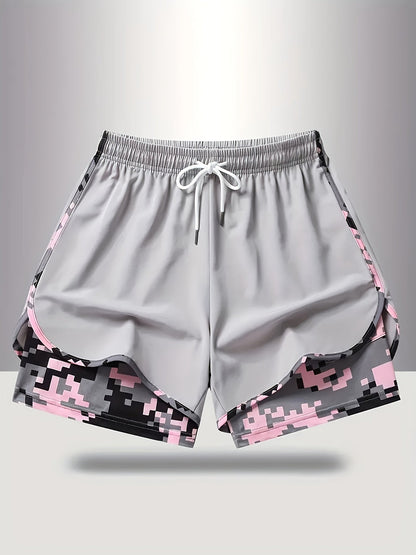 Women's Plus Size Camo Running Shorts 3-Pack detail view