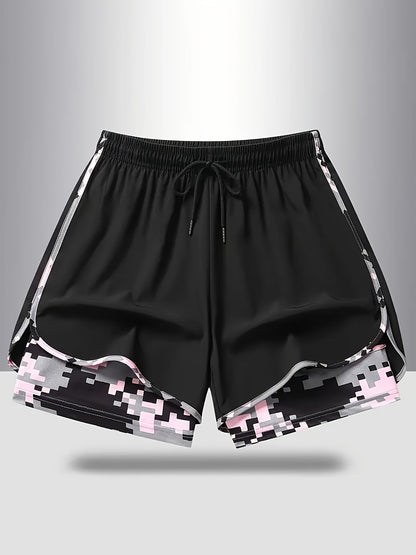 Women's Plus Size Camo Running Shorts 3-Pack detail view