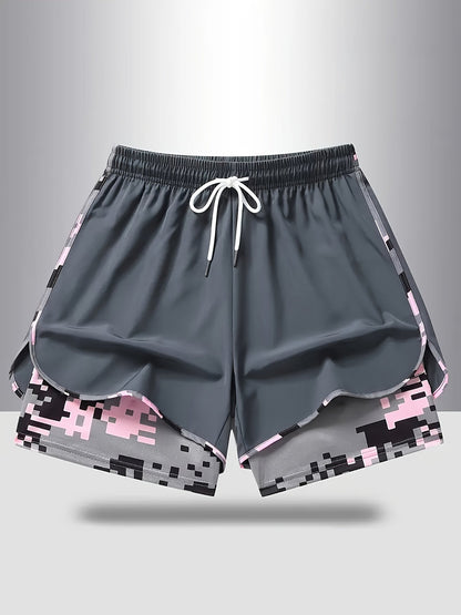 Women's Plus Size Camo Running Shorts 3-Pack detail view