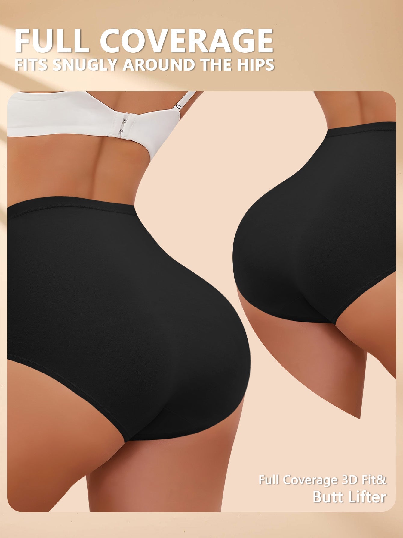 Women’s Plus Size High-Waist Shapewear Briefs - Tummy Control Support – Sizes 0XL–5XL detail view