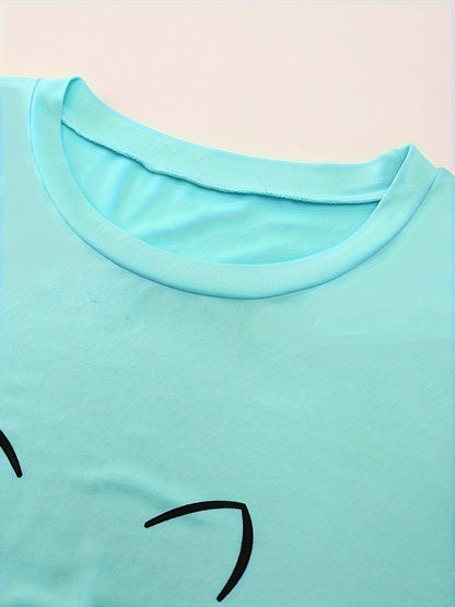 Women's Plus Size Nightgown - Short Sleeve detail view