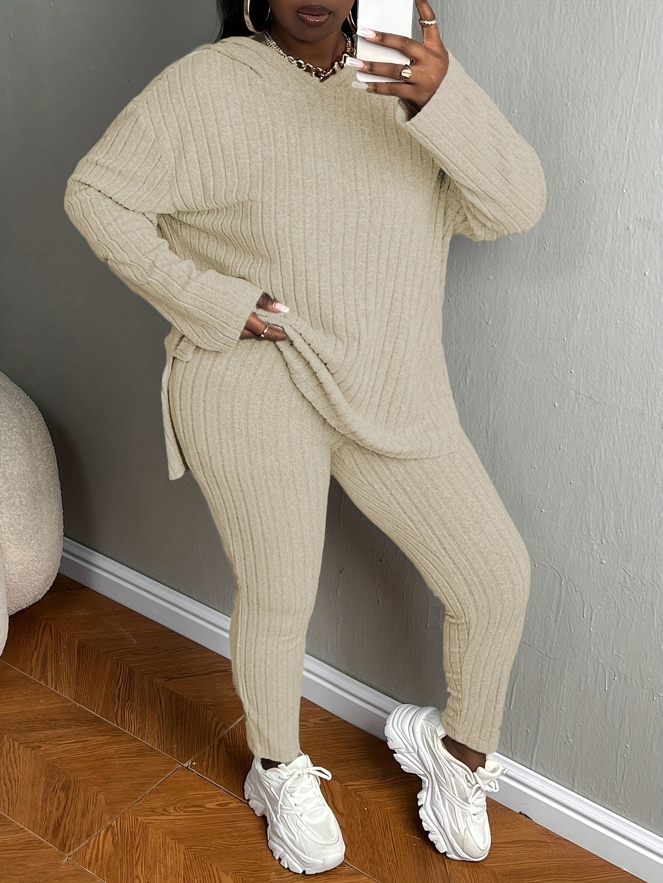Women's Plus Size Outfit Set - Long Sleeve – view 8