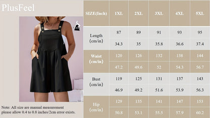 Women's Plus Size Overall - Sleeveless detail view